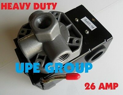 90-125psi 4 Port 26 Ampere Druck Schalter Steuerventil Luftkompressor Heavy  Duty Schwarz